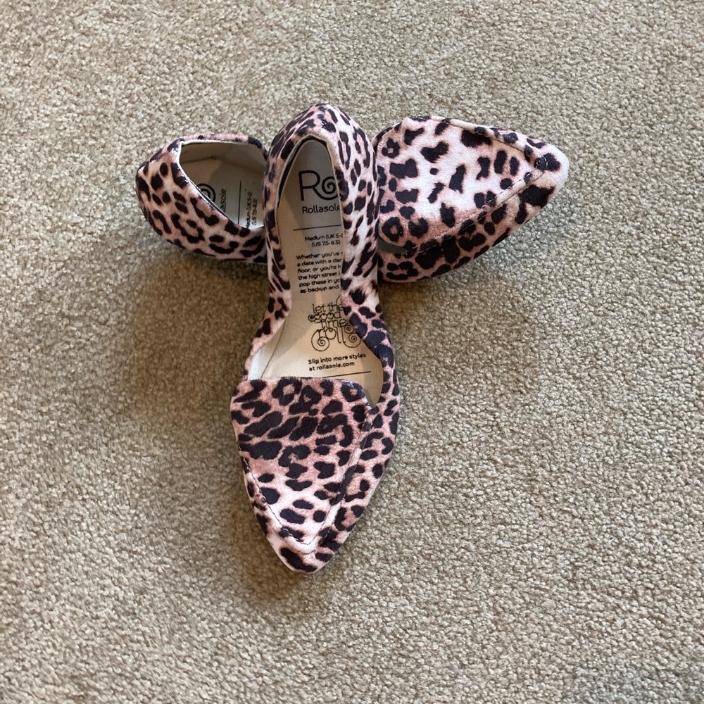Rollasole leopard print flats